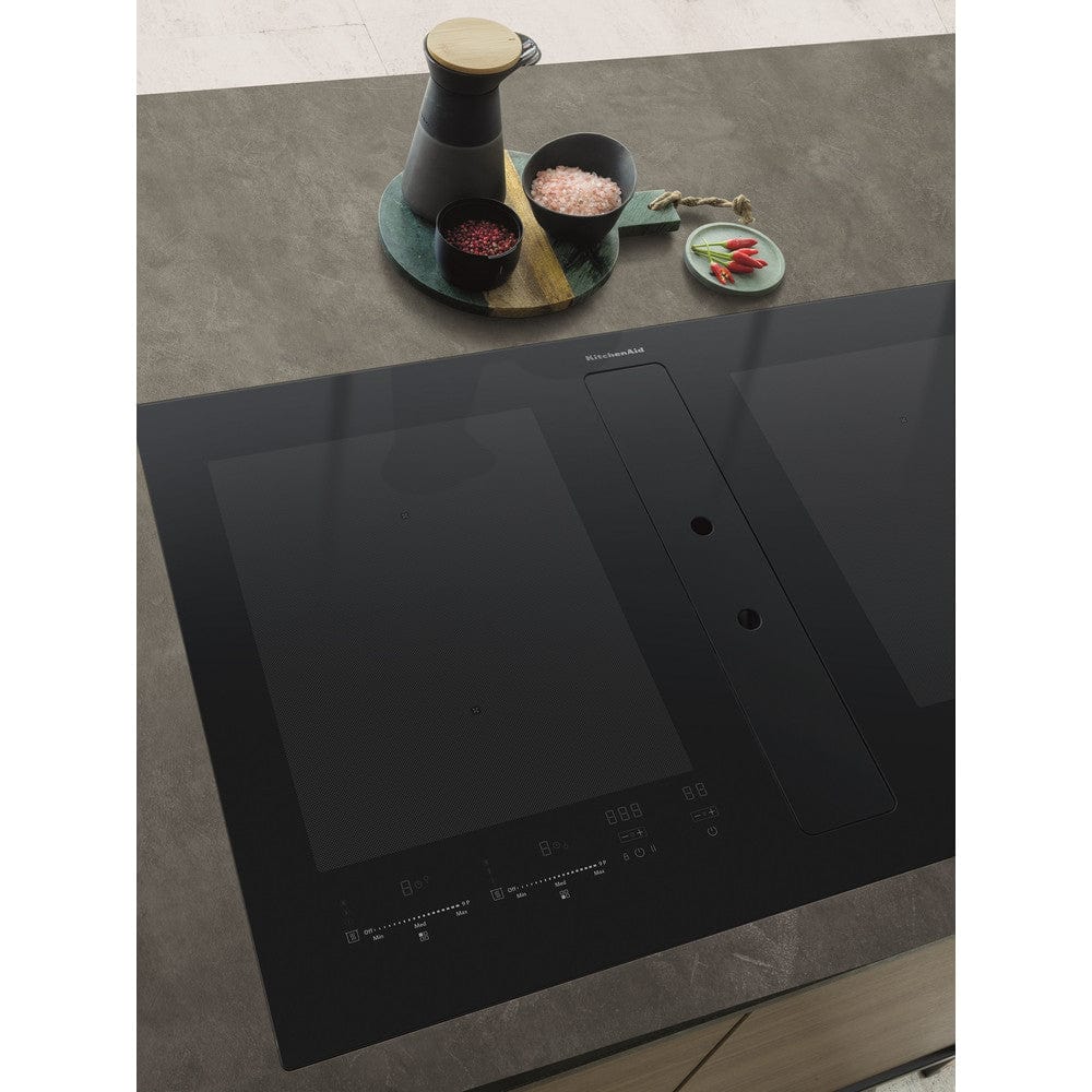 KitchenAid KHIVF90000 90cm Induction Hob with Ventilated Cooker Hood | Atlantic Electrics