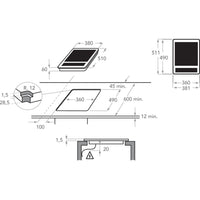 Thumbnail KitchenAid KHYD238510 38cm Two Zone Induction Hob - 39478135423199