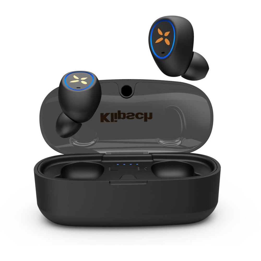 Klipsch S1 True Wireless Bluetooth Earphones With Charging Case and Wireless Charging Pad - Black | Atlantic Electrics - 39478136307935 