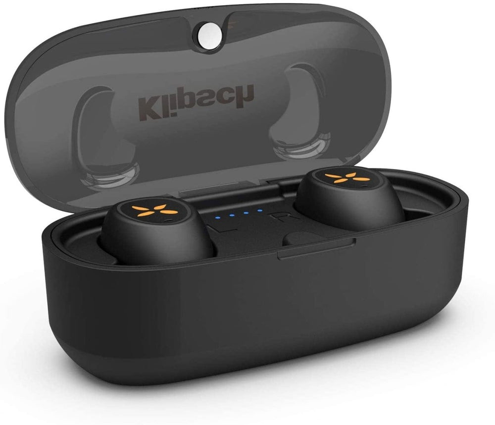 Klipsch S1 True Wireless Bluetooth Earphones With Charging Case and Wireless Charging Pad - Black | Atlantic Electrics - 39478136111327 