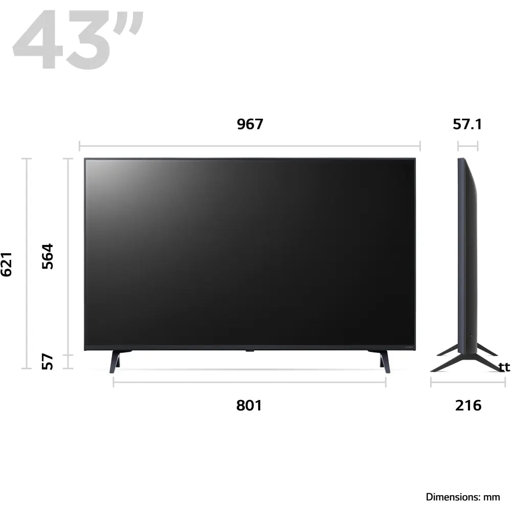 LG 43QNED756RA 43" Smart 4K Ultra HD HDR QNED TV with Amazon Alexa - Ashed Blue | Atlantic Electrics - 40460743639263 