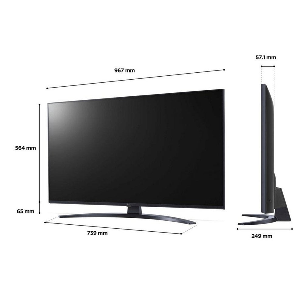 LG 43UQ91006LAAEK 43" 4K LED Smart TV with Voice Assistants | Atlantic Electrics - 39478138306783 