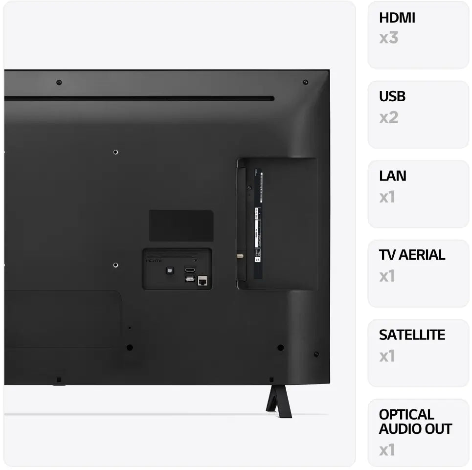 LG 43UR78006LK (2023) LED HDR 4K Ultra HD Smart TV, 43 inch with Freeview Play/Freesat HD, Dark Iron Grey | Atlantic Electrics - 40157517611231 