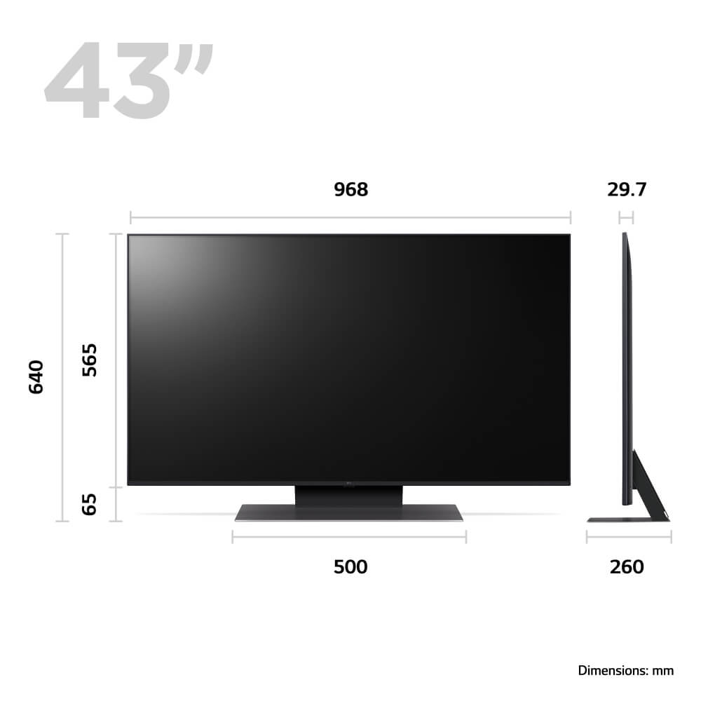 LG 43UR91006LA (2023) LED HDR 4K Ultra HD Smart TV, 43 inch with Freeview Play/Freesat HD, Ashed Blue - Atlantic Electrics - 40157517971679 