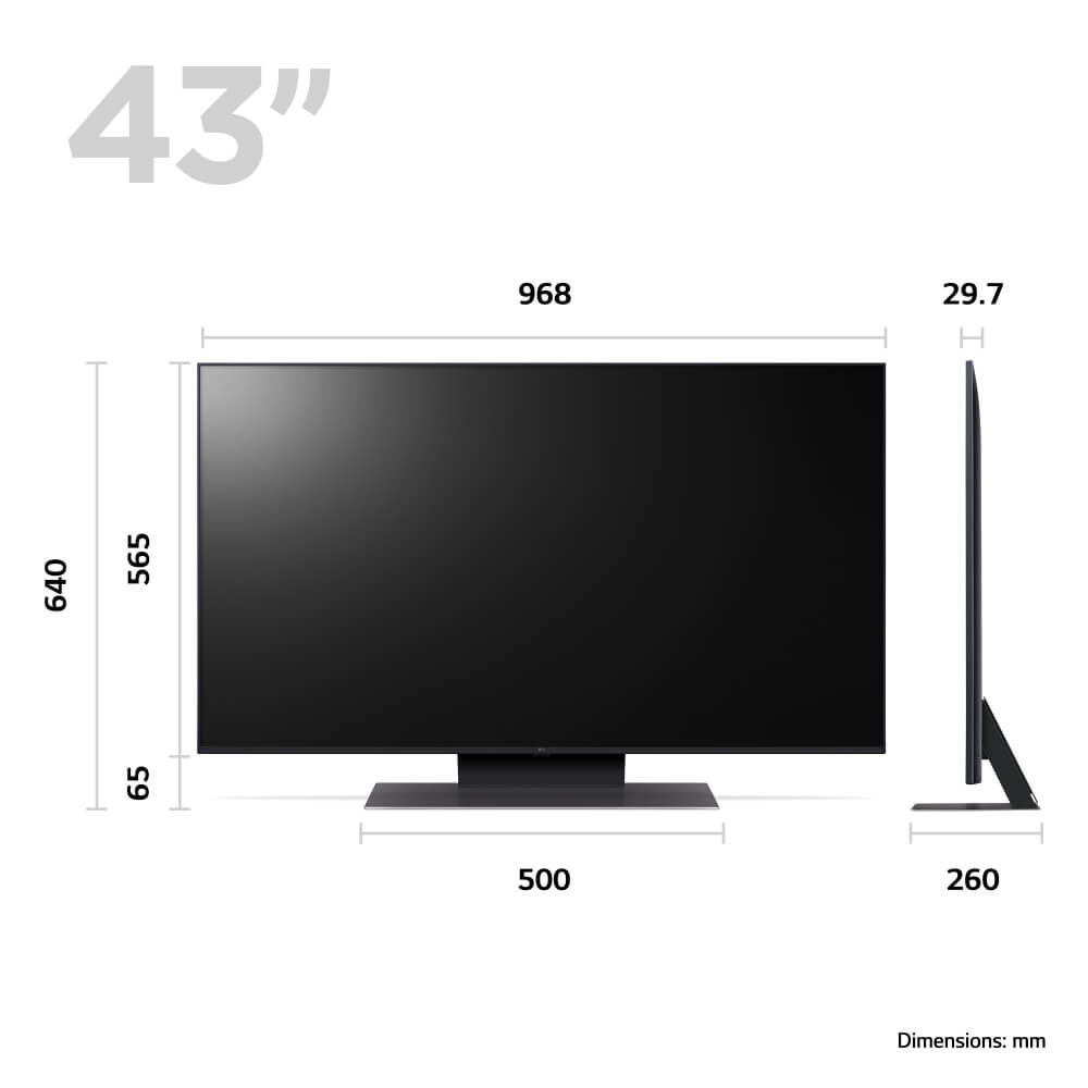 LG 43UR91006LA (2023) LED HDR 4K Ultra HD Smart TV, 43 inch with Freeview Play/Freesat HD, Ashed Blue | Atlantic Electrics - 40157517971679 