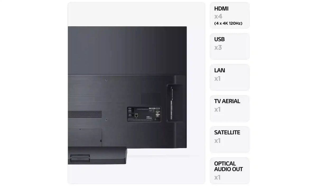 LG 48 Inch OLED48C36LA Smart 4K UHD HDR OLED Freeview TV - Black | Atlantic Electrics