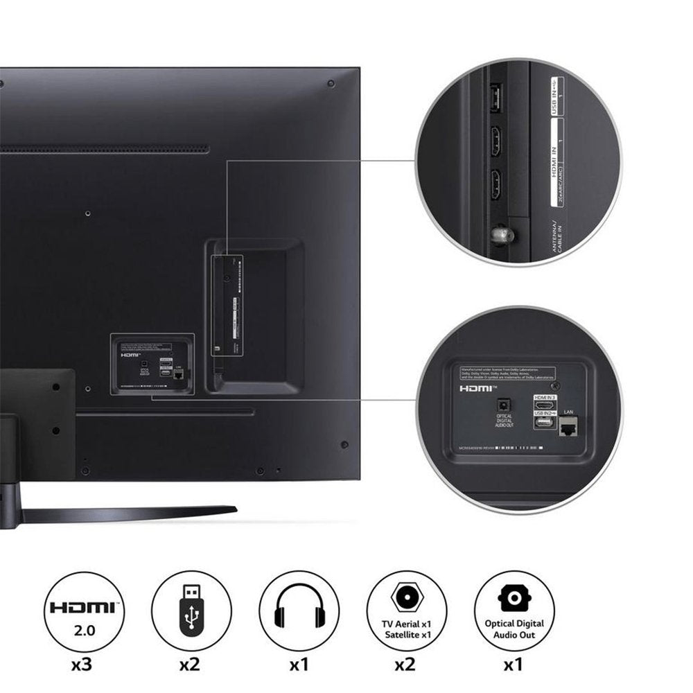 LG 50NANO766QAAEK 50" 4K Nanocell Smart TV With Voice Assistants - | Atlantic Electrics - 39478138536159 
