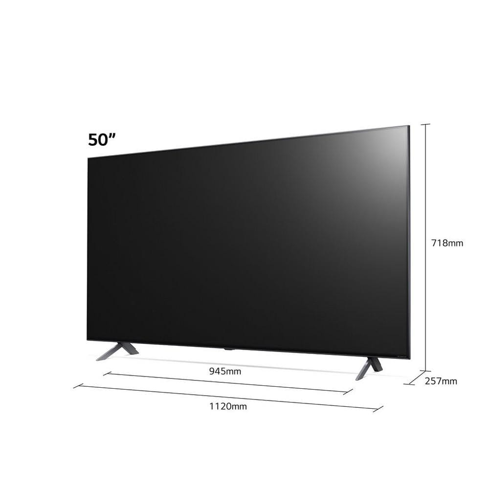 LG 50NANO806PA (2021) LED HDR NanoCell 4K Ultra HD Smart TV, 50 inch with Freeview Play-Freesat HD, Meteor Grey | Atlantic Electrics - 39478139683039 