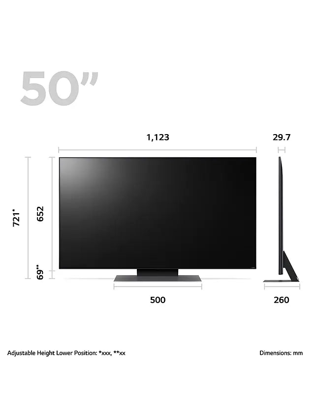 LG 50QNED816RE (2023) QNED HDR 4K Ultra HD Smart TV, 50 inch with Freeview Play/Freesat HD - Ashed Blue | Atlantic Electrics
