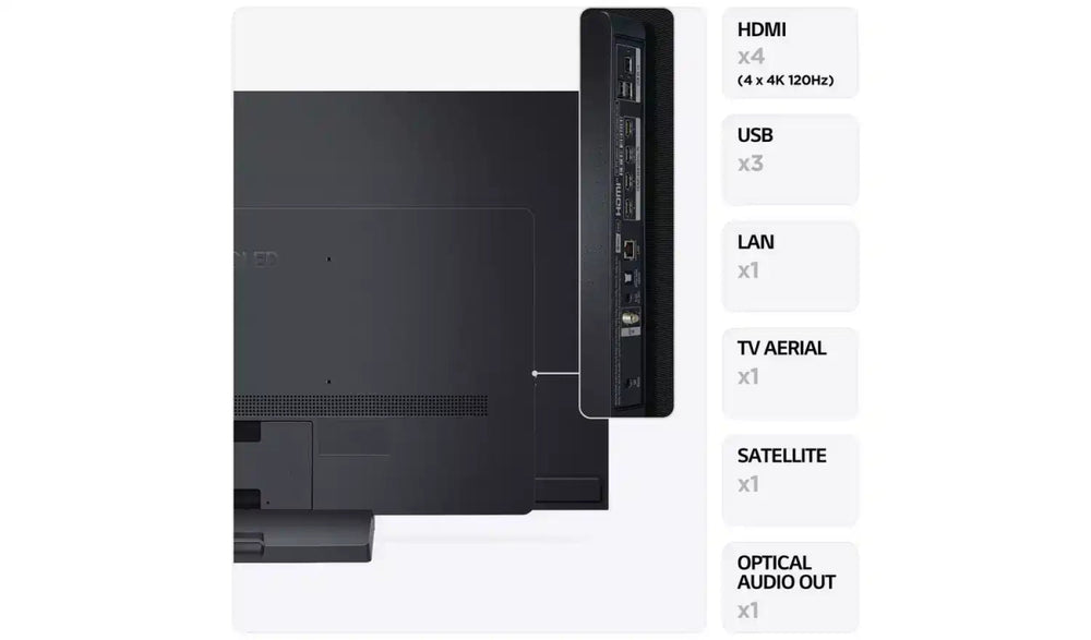 LG 55 Inch OLED55C36LC Smart 4K UHD HDR OLED Freeview TV - Dark Titan Silver - Atlantic Electrics - 40452196565215 
