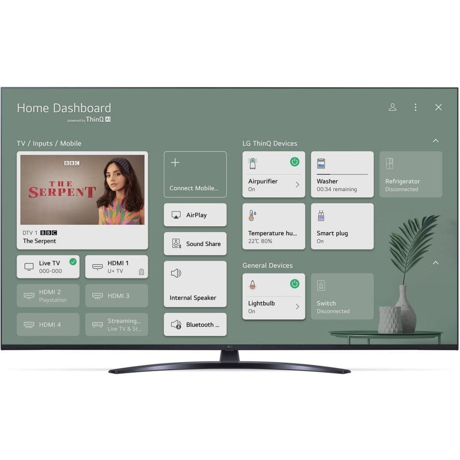 LG 55UP81006LR (2021) LED HDR 4K Ultra HD Smart TV, 55 inch with Freeview Play-Freesat HD, Black - Atlantic Electrics - 39478144991455 
