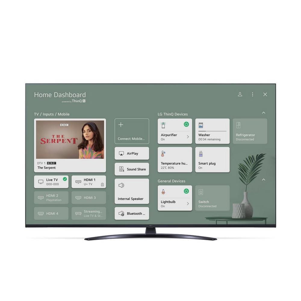 LG 65UP81006LR (2021) LED HDR 4K Ultra HD Smart TV, 65 inch with Freeview Play-Freesat HD, Black | Atlantic Electrics