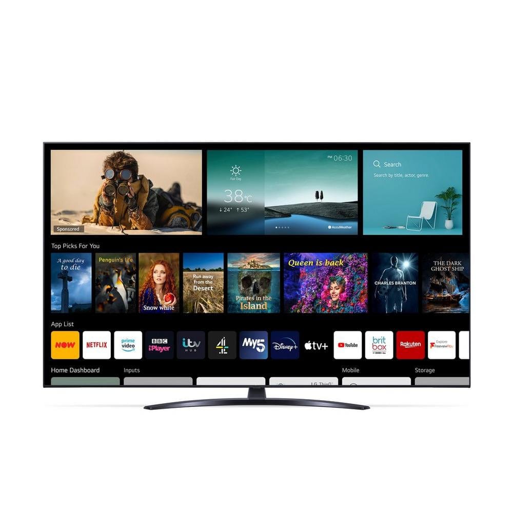 LG 65UP81006LR (2021) LED HDR 4K Ultra HD Smart TV, 65 inch with Freeview Play-Freesat HD, Black - Atlantic Electrics - 39478147875039 