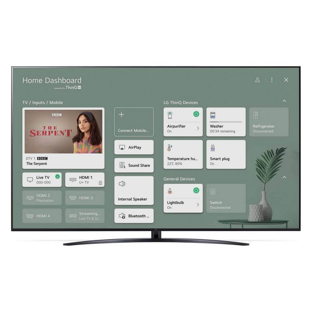 LG 70UP81006LR (2021) LED HDR 4K Ultra HD Smart TV, 70 inch with Freeview Play-Freesat HD, Black | Atlantic Electrics