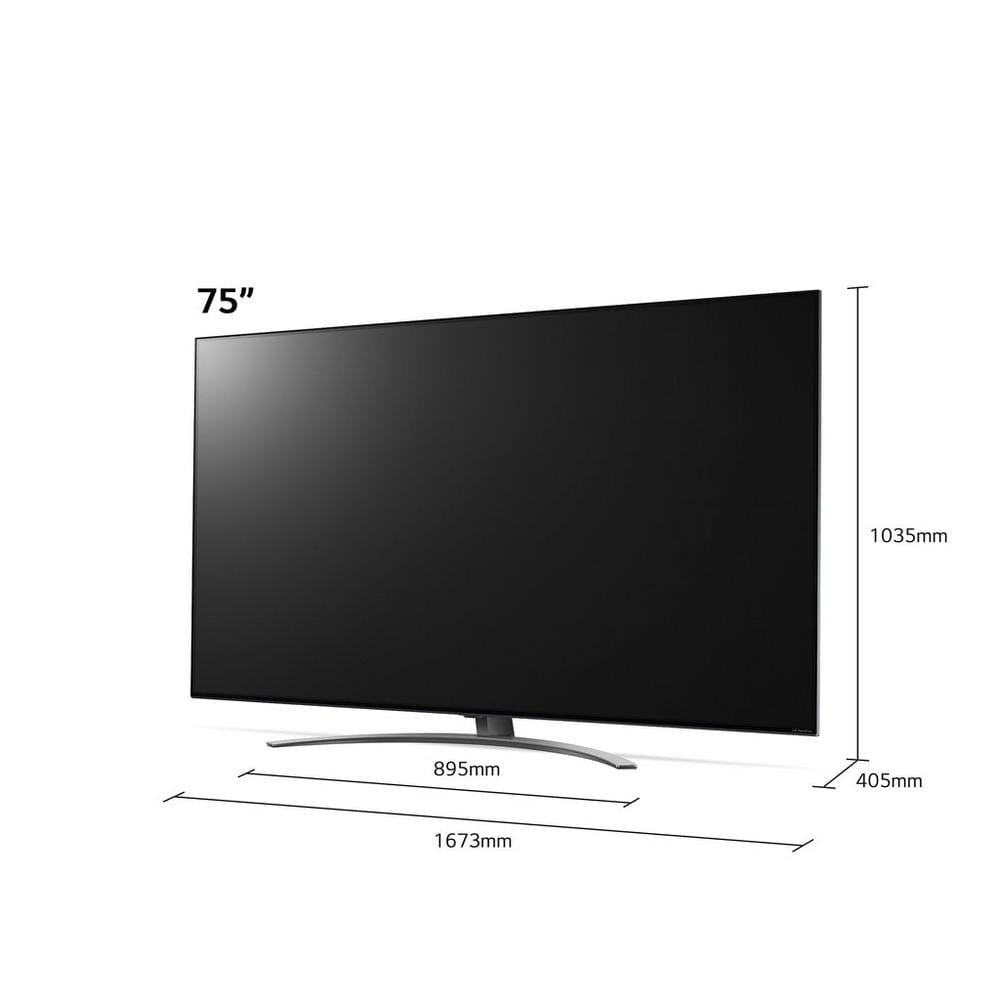 LG 75NANO916PA (2021) LED HDR NanoCell 4K Ultra HD Smart TV, 75 inch with Freeview Play-Freesat HD & Dolby Atmos, Dark Meteor Titan | Atlantic Electrics