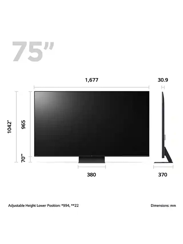 LG 75UR91006LA (2023) LED HDR 4K Ultra HD Smart TV, 75 inch with Freeview Play/Freesat HD - Ashed Blue | Atlantic Electrics - 40452197318879 