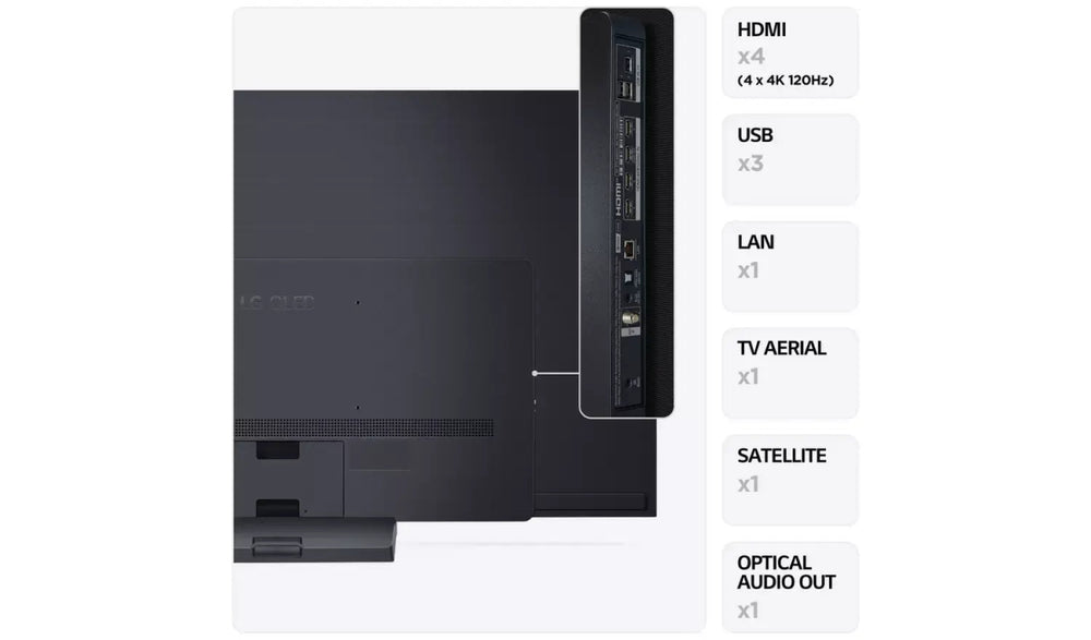 LG 77 Inch OLED77C36LC Smart 4K UHD HDR OLED Freeview TV - Dark Titan Silver - Atlantic Electrics - 40452197187807 
