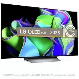 LG 77 Inch OLED77C36LC Smart 4K UHD HDR OLED Freeview TV - Dark Titan Silver - Atlantic Electrics - 40452197089503 