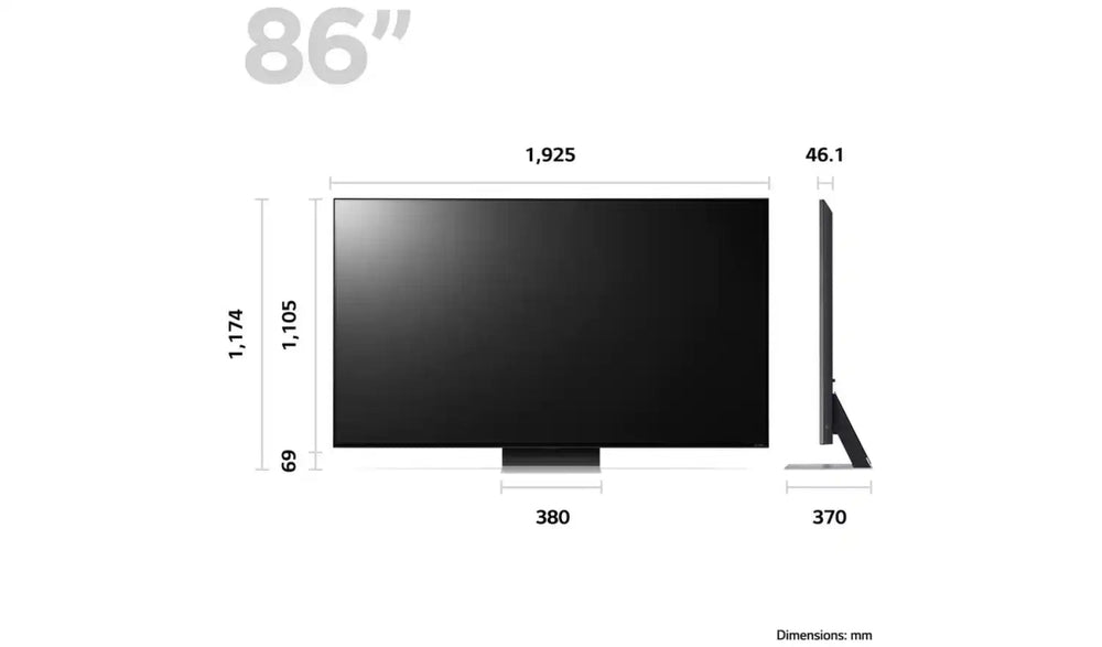 LG 86 Inch 86QNED866RE Smart 4K UHD HDR QNED Freeview TV - Black | Atlantic Electrics - 40452197548255 
