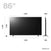 Thumbnail LG 86 Inch 86UR78006LB Smart 4K UHD HDR LED Freeview TV - 40464353198303