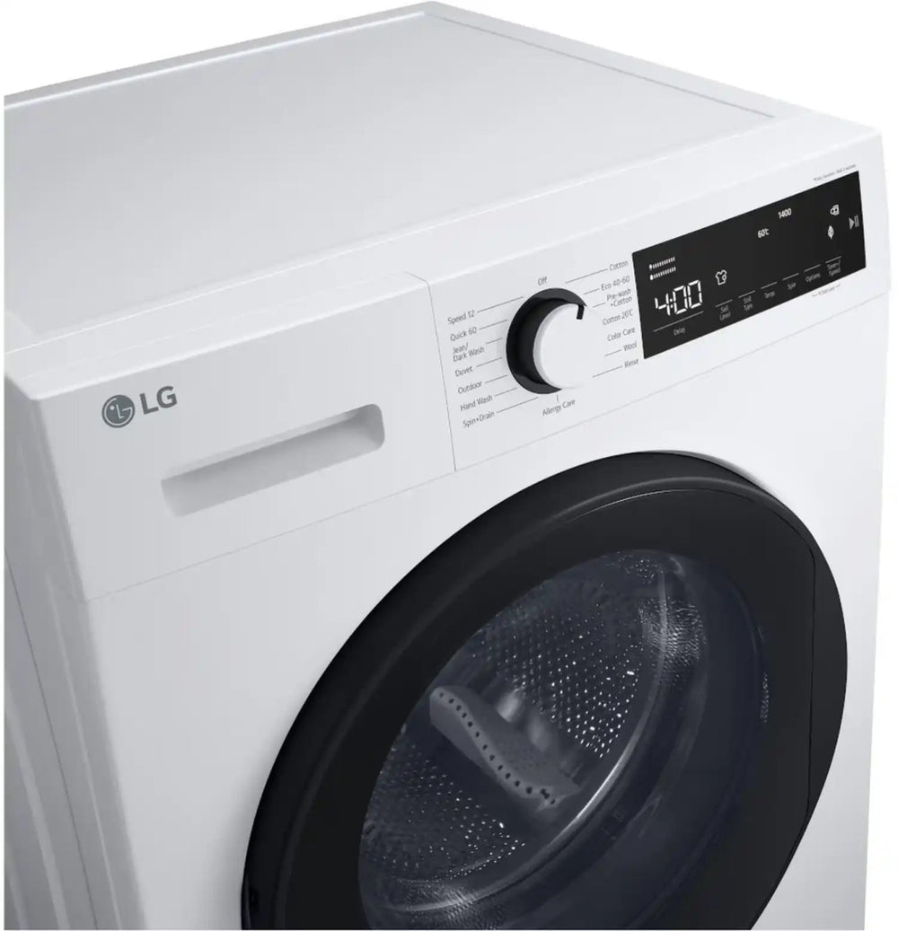 LG F4T209WSE 9kg 1400 Spin Washing Machine - White - Atlantic Electrics - 40333361447135 