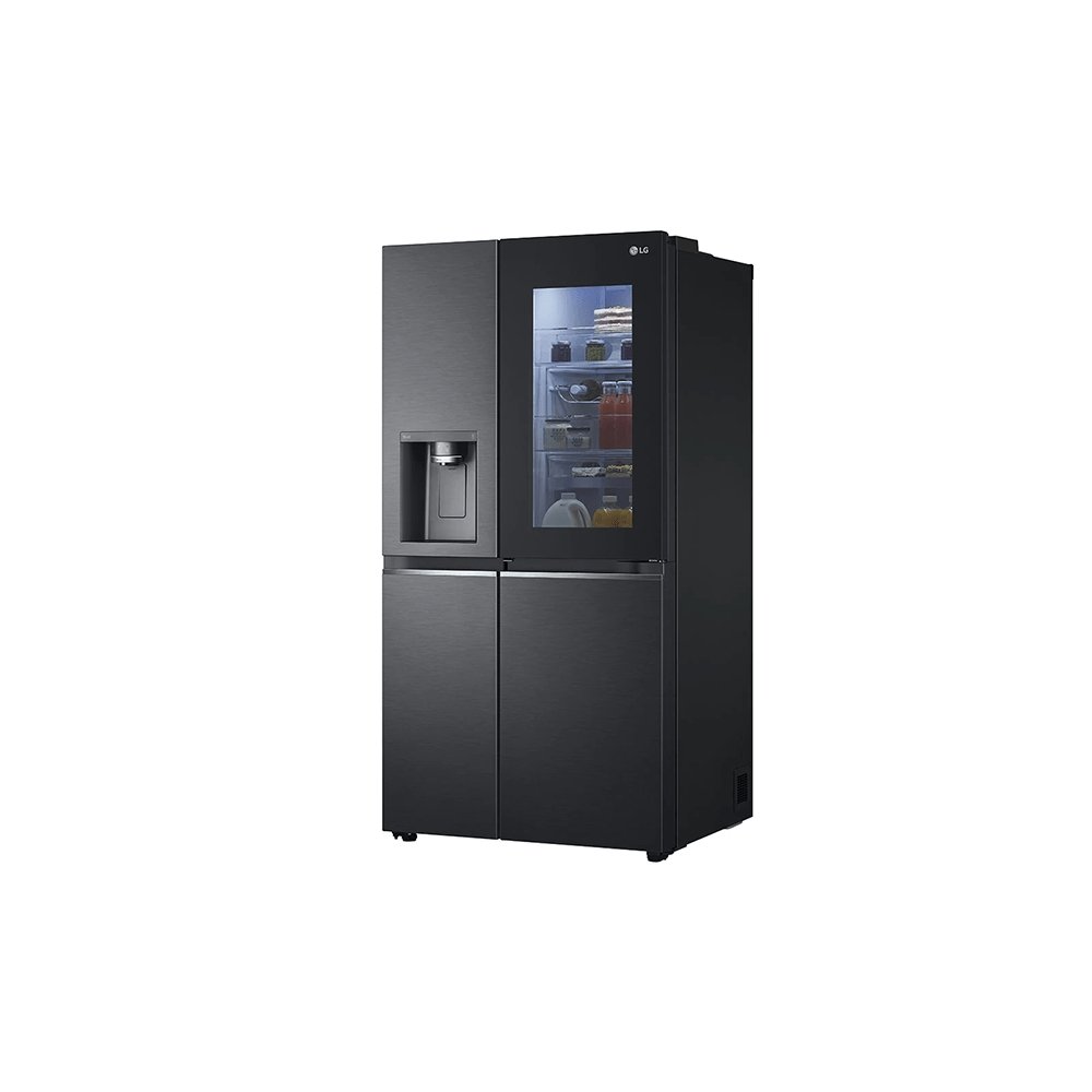 LG GSXV90MCAE 635 Litre Frost Free Plumbed American Style Fridge Freezer, 91.3cm Wide - Matte Black | Atlantic Electrics - 39478158098655 