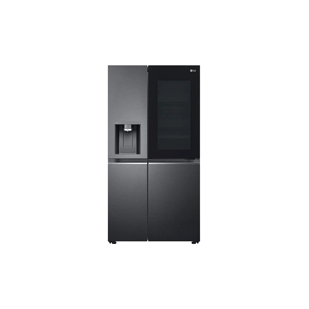 LG GSXV90MCAE 635 Litre Frost Free Plumbed American Style Fridge Freezer, 91.3cm Wide - Matte Black | Atlantic Electrics - 39478157869279 