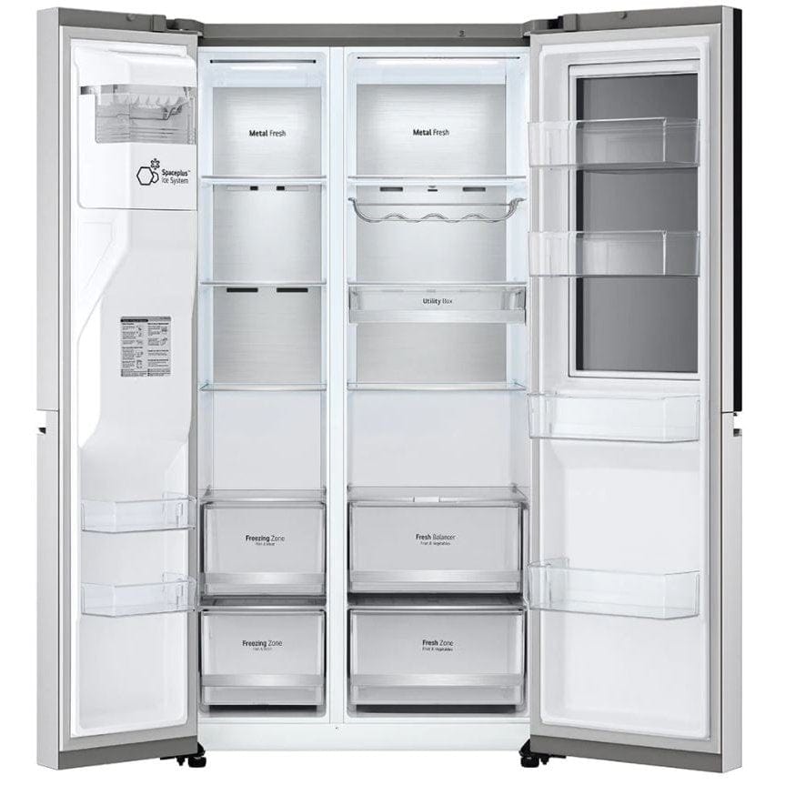 LG InstaView GSXV90BSAE Plumbed American-Style Smart Fridge Freezer - Stainless Steel | Atlantic Electrics - 39478159245535 