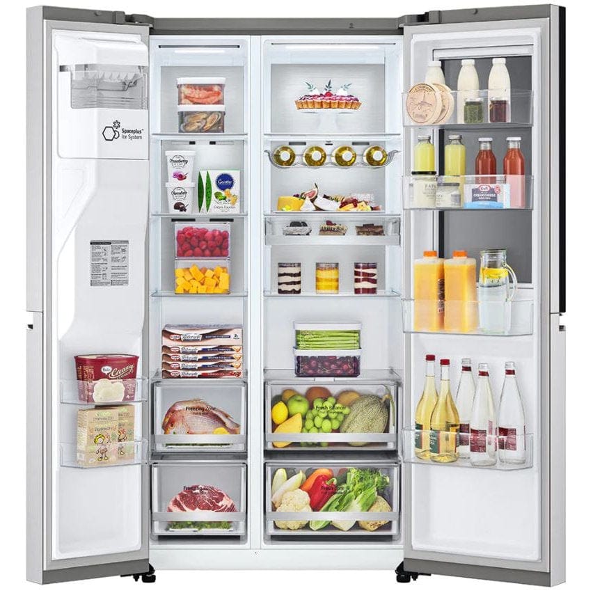 LG InstaView GSXV90BSAE Plumbed American-Style Smart Fridge Freezer - Stainless Steel | Atlantic Electrics - 39478159605983 
