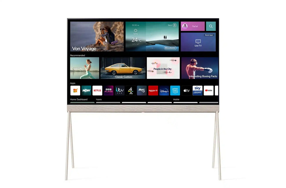 LG Objet Collection Posé 55LX1Q6LA 55" Smart 4K Ultra HD HDR OLED TV with Google Assistant & Amazon Alexa - Beige | Atlantic Electrics - 40468727824607 