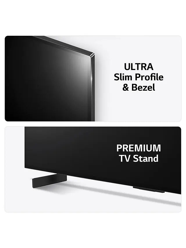 LG OLED42C34LA (2023) OLED HDR 4K Ultra HD Smart TV, 42 inch with Freeview Play/Freesat HD & Dolby Atmos - Dark Titan Silver - Atlantic Electrics