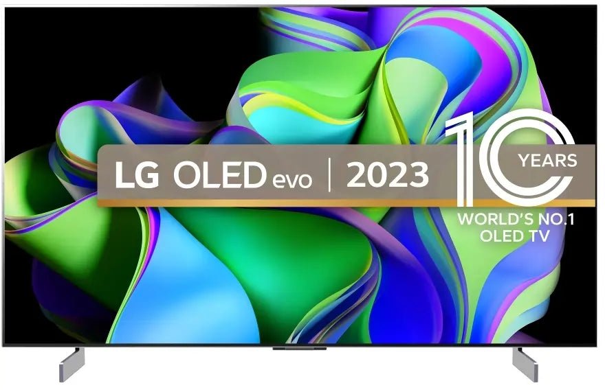 LG OLED42C34LA (2023) OLED HDR 4K Ultra HD Smart TV, 42 inch with Freeview Play/Freesat HD & Dolby Atmos - Dark Silver | Atlantic Electrics