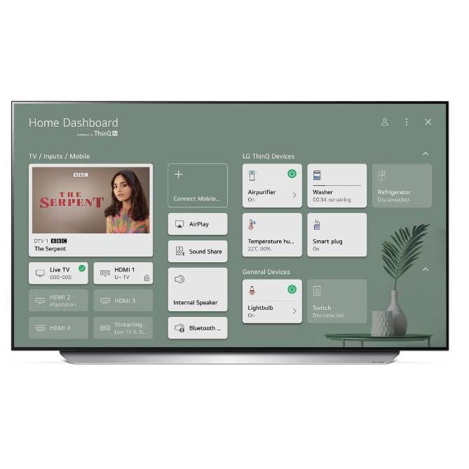 LG OLED48C16LA 48 Inch 4K UHD Smart OLED TV with Freeview Play and Freesat | Atlantic Electrics