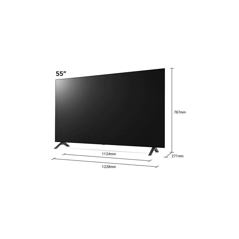 LG OLED55A16LA (2021) OLED HDR 4K Ultra HD Smart TV, 55 inch with Freeview Play-Freesat HD & Dolby Atmos, Black - Atlantic Electrics - 39478158754015 