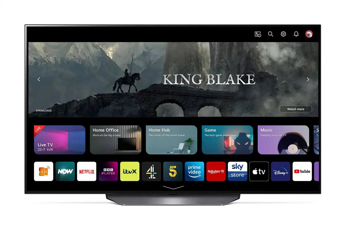 LG OLED55B36LA (2023) OLED HDR 4K Ultra HD Smart TV, 55 inch with Freeview Play/Freesat HD & Dolby Atmos - Black | Atlantic Electrics