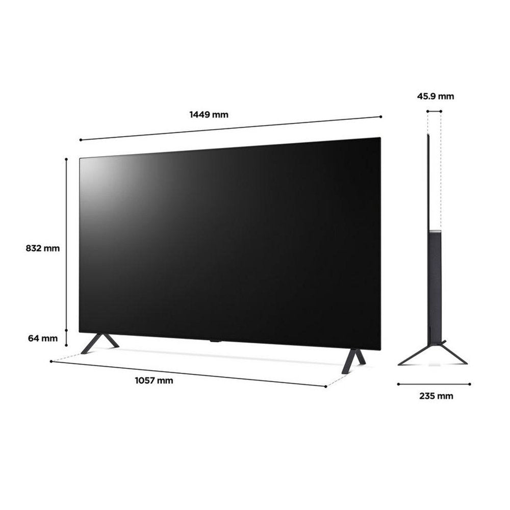 LG OLED65A26LAAEK 65" 4K OLED Smart TV with Voice Assistants | Atlantic Electrics - 39478161080543 