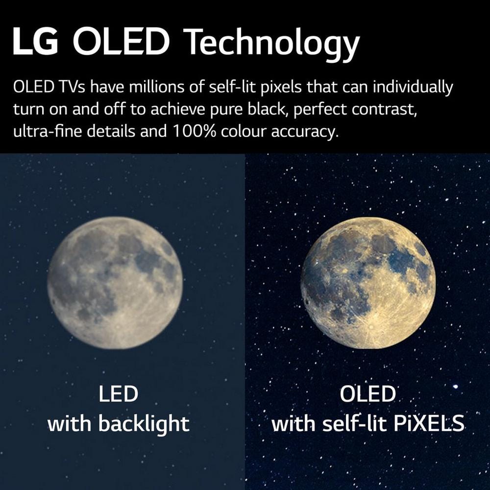 LG OLED65C26LDAEK 65" 4K OLED Smart TV, 144.1cm Wide - Black | Atlantic Electrics - 39478162227423 