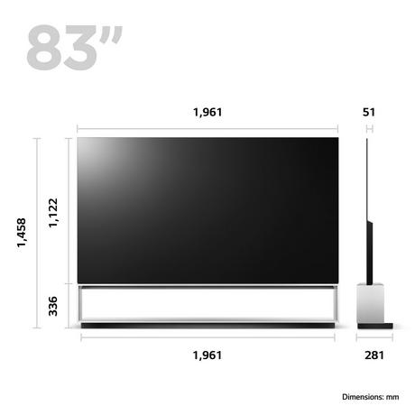 LG OLED88Z39LA_AEK 88" 8K OLED Smart TV - Black - Atlantic Electrics - 40917068972255 