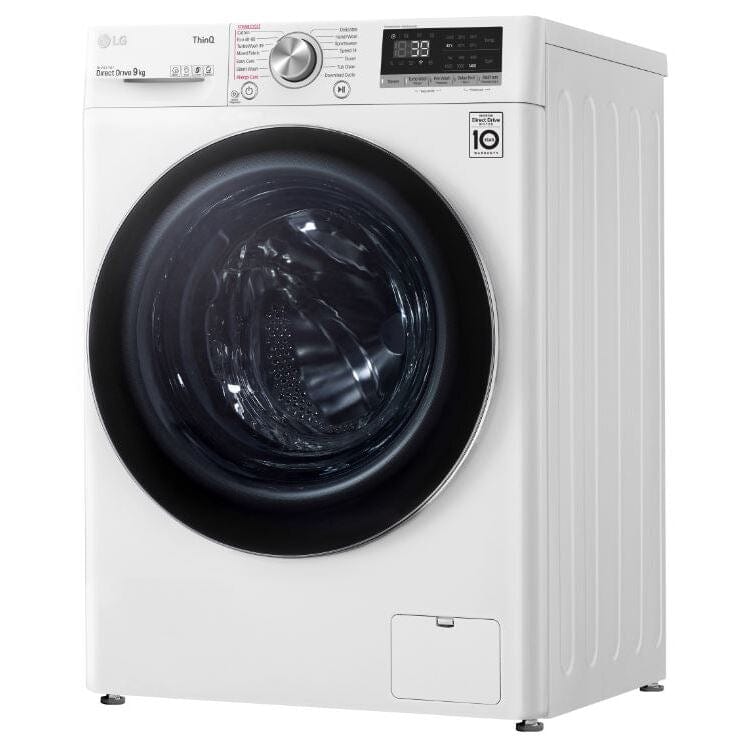 LG V9 F4V909WTSE Wifi Connected 9Kg Washing Machine with 1400 rpm - White - Atlantic Electrics - 39478170255583 