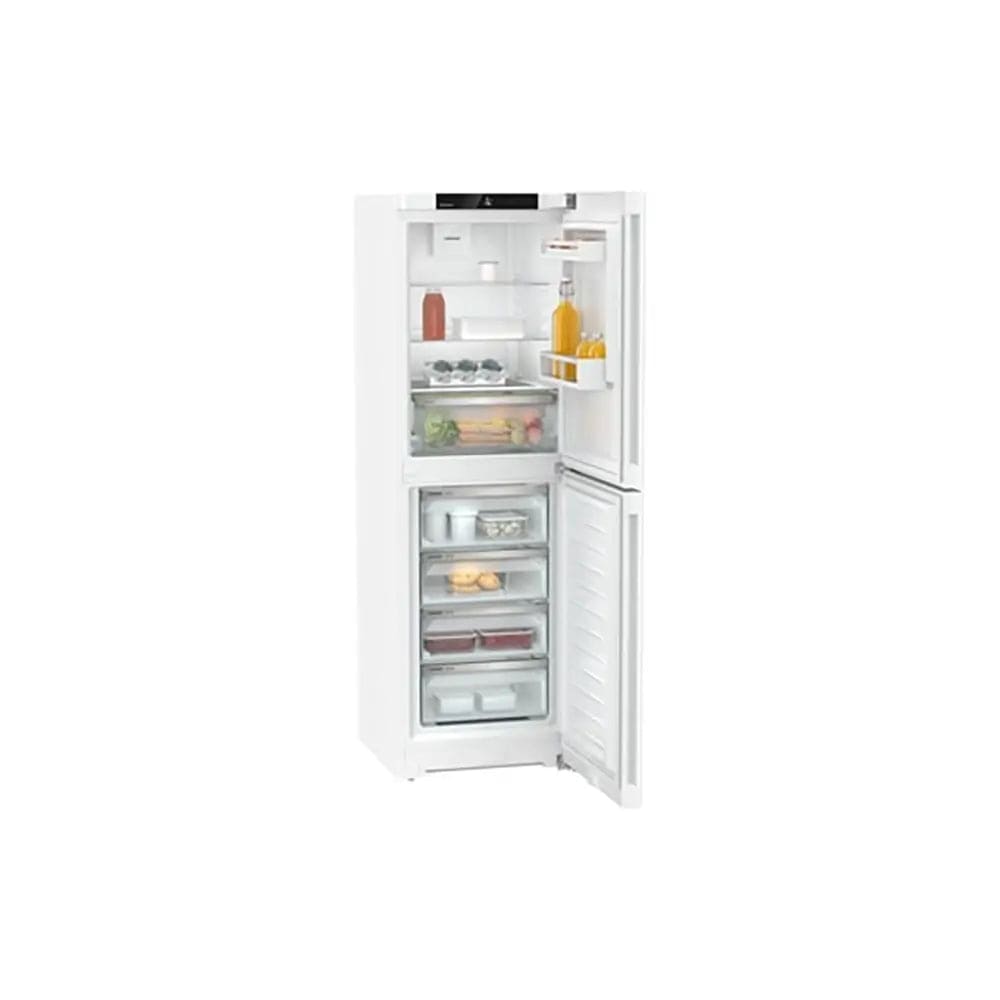 Liebherr CND5204 Pure 319 Litre Combined Fridge Freezer with EasyFresh and NoFrost, 3 Fridge Shelves, 4 Freezer Drawers, 59.7cm Wide - White | Atlantic Electrics