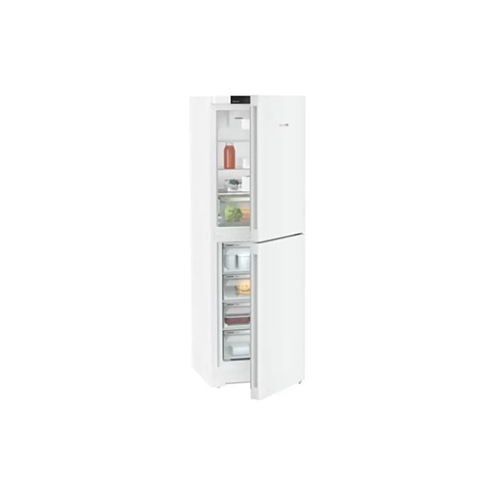 Liebherr CND5204 Pure 319 Litre Combined Fridge Freezer with EasyFresh and NoFrost, 3 Fridge Shelves, 4 Freezer Drawers, 59.7cm Wide - White | Atlantic Electrics - 39478174974175 