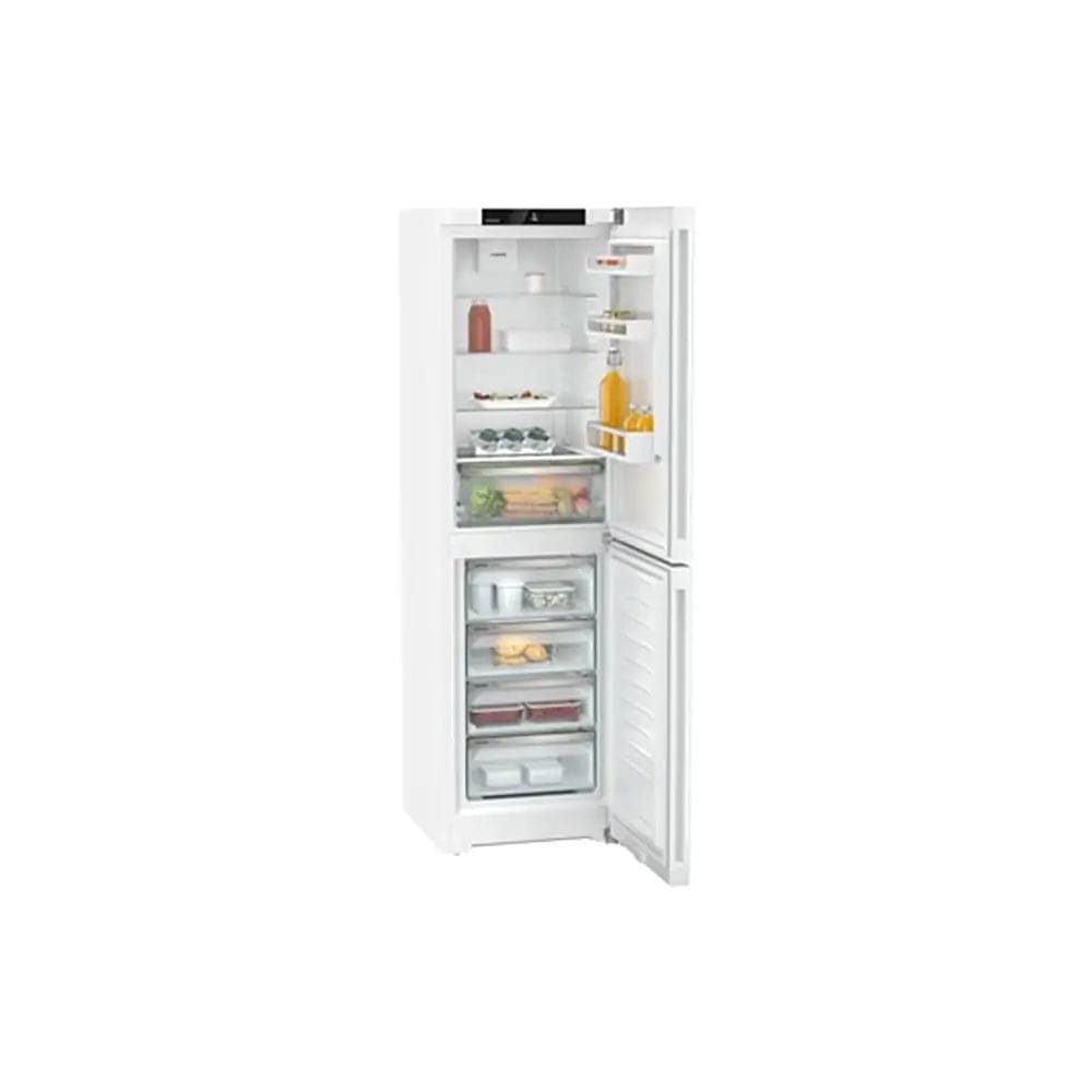 Liebherr CND5704 Pure 359 Litre Combined Fridge Freezer with EasyFresh and NoFrost, 59.7cm Wide - White | Atlantic Electrics - 39478175367391 