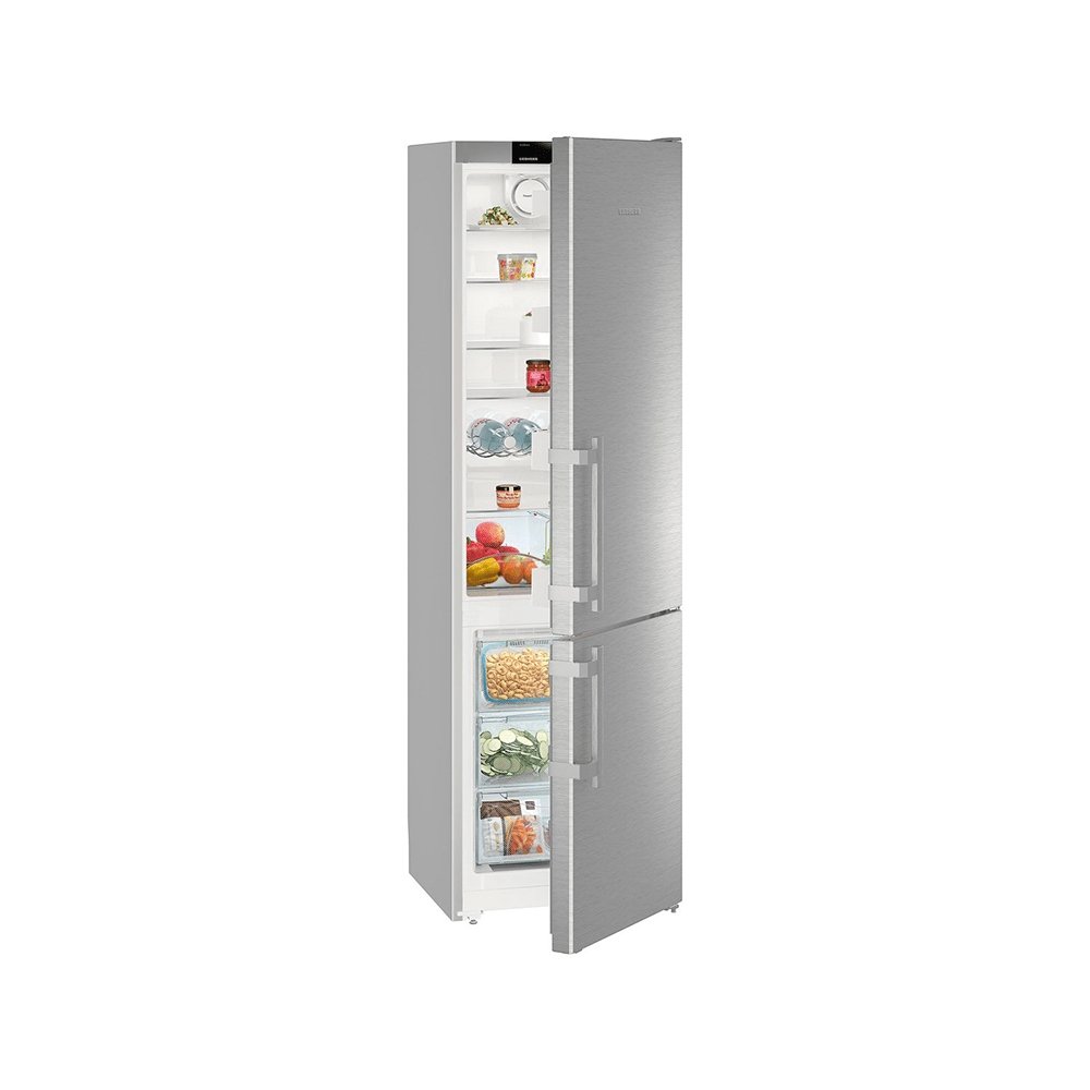 Liebherr CNef4015 365 Litre Comfort Freestanding Fridge Freezer with NoFrost- 60cm Wide- SmartSteel Doors | Atlantic Electrics