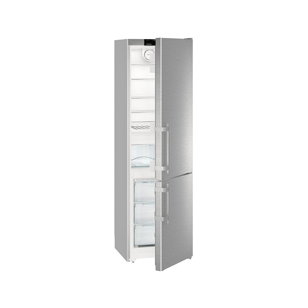 Liebherr CNef4015 365 Litre Comfort Freestanding Fridge Freezer with NoFrost- 60cm Wide- SmartSteel Doors - Atlantic Electrics - 39478171402463 