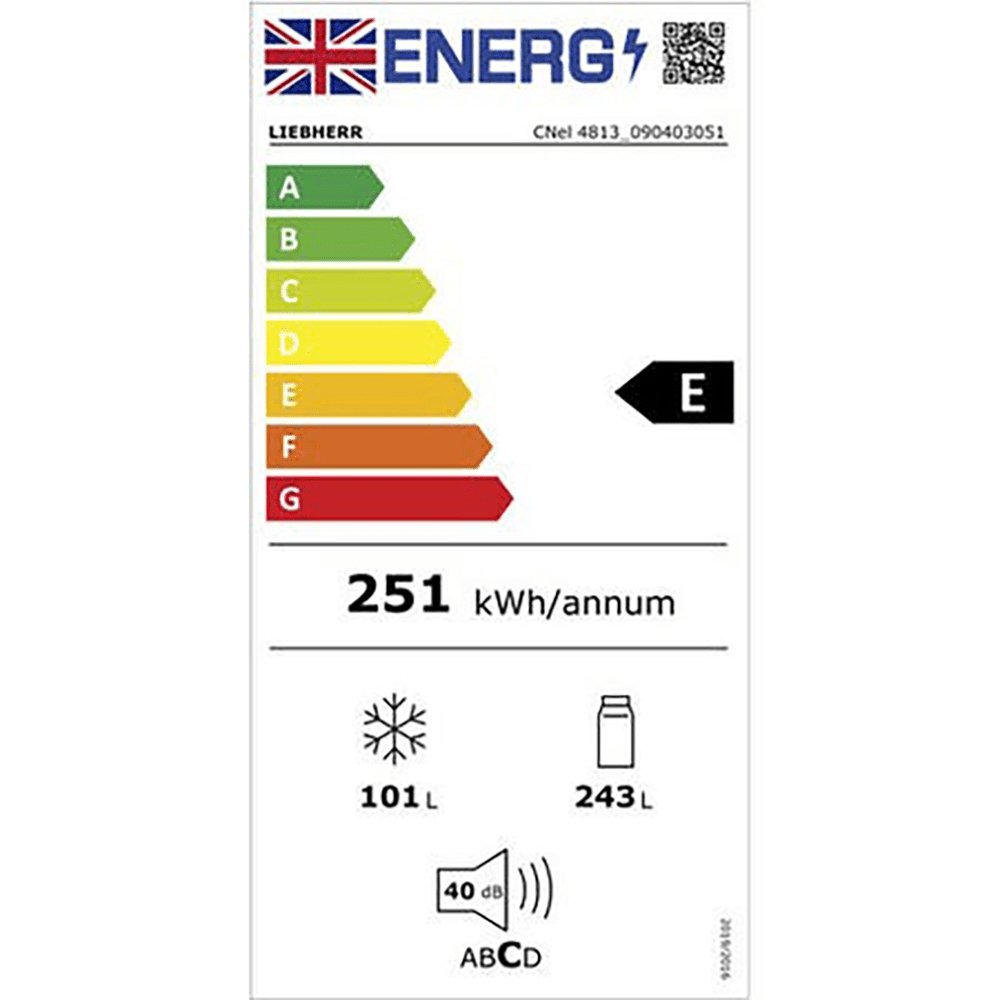 Liebherr CNEL4813 338 Litre Freestanding Fridge Freezer 70-30 Split Frost Free 60cm Wide - Stainless Steel | Atlantic Electrics - 39478174449887 