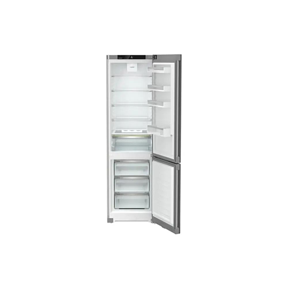 Liebherr CNSFD5703 Pure 371 Litre Combined Fridge Freezer with EasyFresh and NoFrost, 59.7cm Wide - Silver | Atlantic Electrics - 39478180315359 