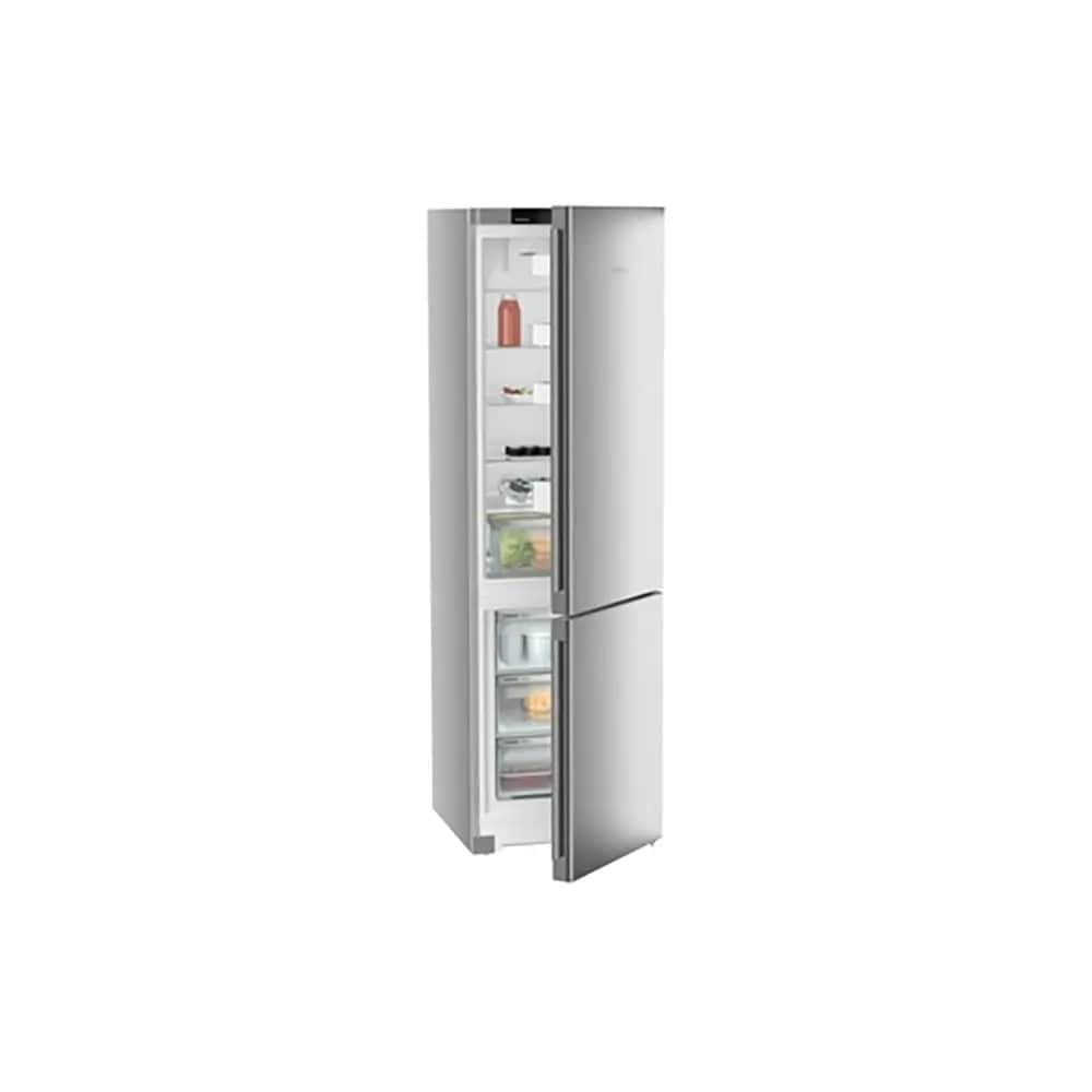 Liebherr CNSFD5703 Pure 371 Litre Combined Fridge Freezer with EasyFresh and NoFrost, 59.7cm Wide - Silver | Atlantic Electrics - 39478180184287 
