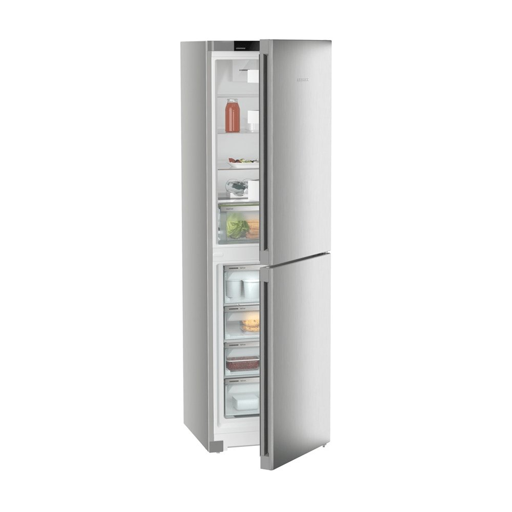 Liebherr CNSFD5704 Pure 359 Litre Combined Fridge-Freezer, 4 Freezer Drawers, with NoFrost, EasyFresh- 59.7cm Wide, SteelFinish | Atlantic Electrics - 39478177661151 