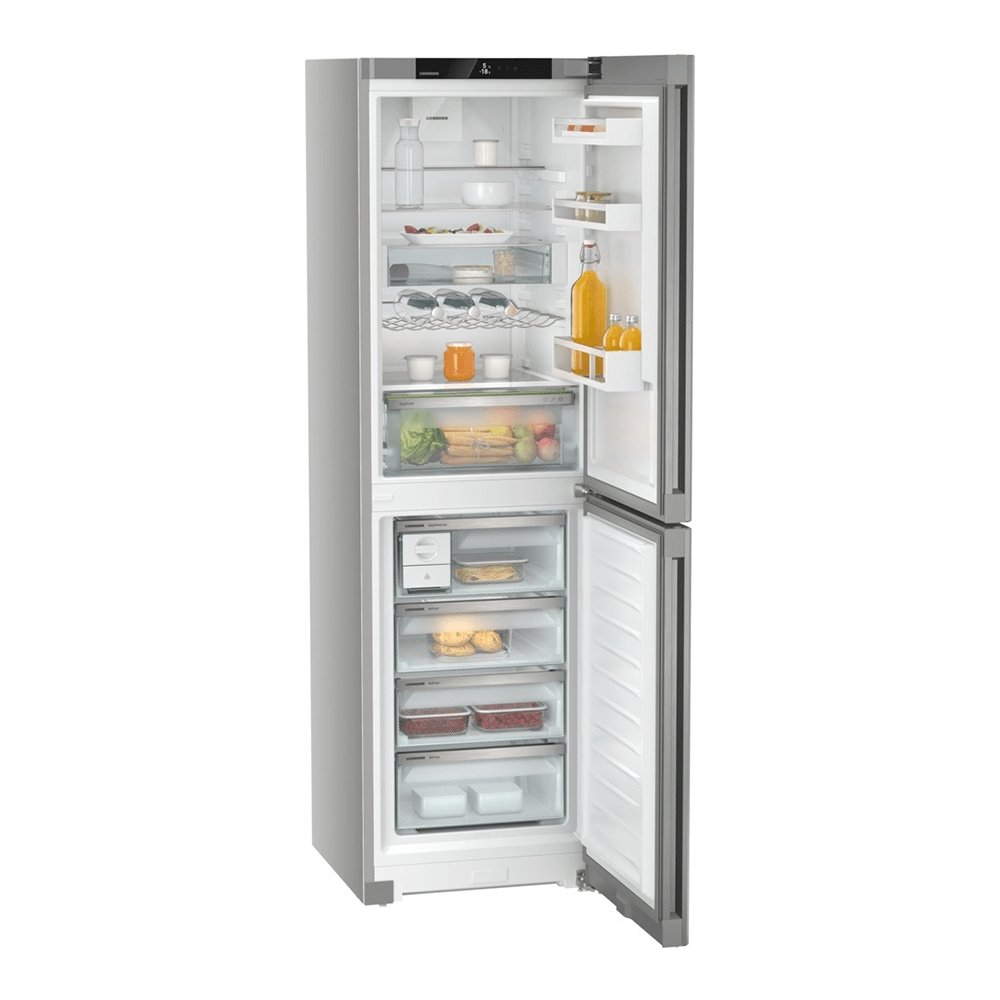 Liebherr CNSFD5724 Plus 359 Litre Combined Fridge-Freezer with 4 Freezer Drawers, NoFrost, EasyFresh- SteelFinish, 59.7cm Wide | Atlantic Electrics - 39478178316511 