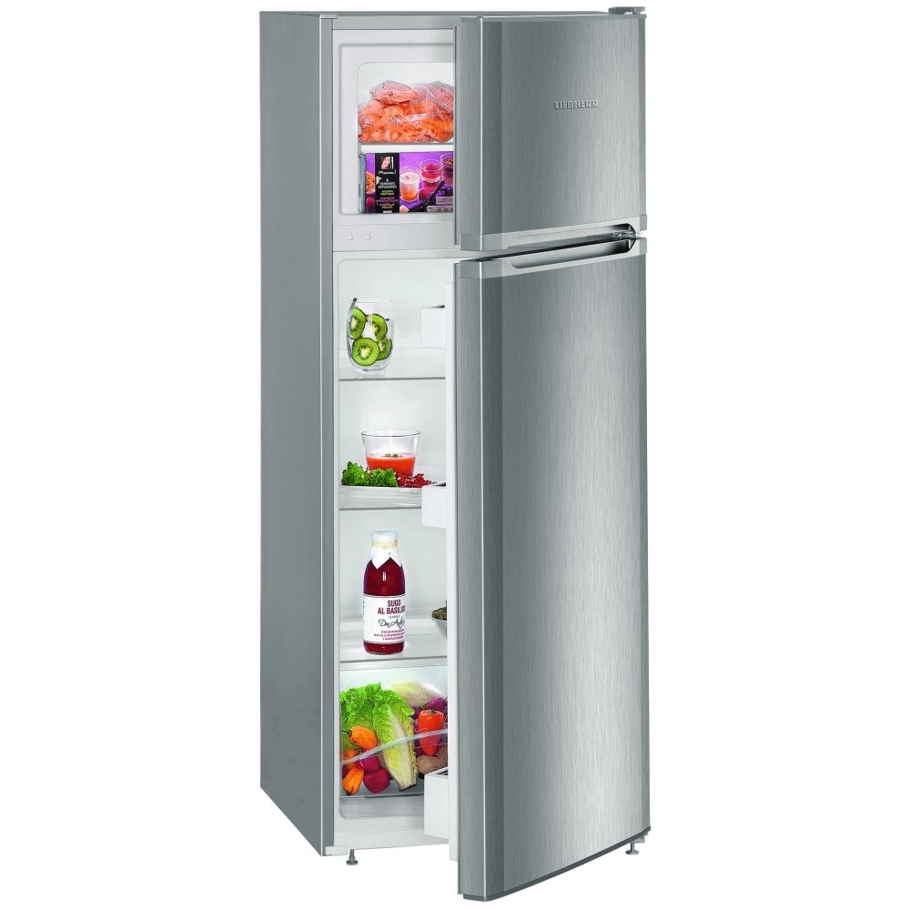 Liebherr CTel2531 233 Litre Top Mount Freestanding Fridge Freezer 55cm Wide- Stainless Steel Look - Atlantic Electrics - 39478176907487 